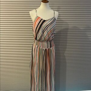 Love, Fire Striped Multicolor Maxi Dress